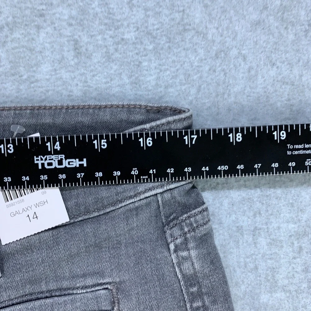 J. Jill Flare Jeans Women 14 Grey Galaxy Wash High Rise Stretch Patch Pocket NWT